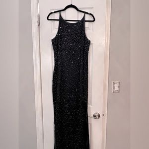 Navy blue long gown. Size XL
